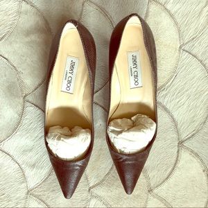 Jimmy Choo Python Kitten Heels